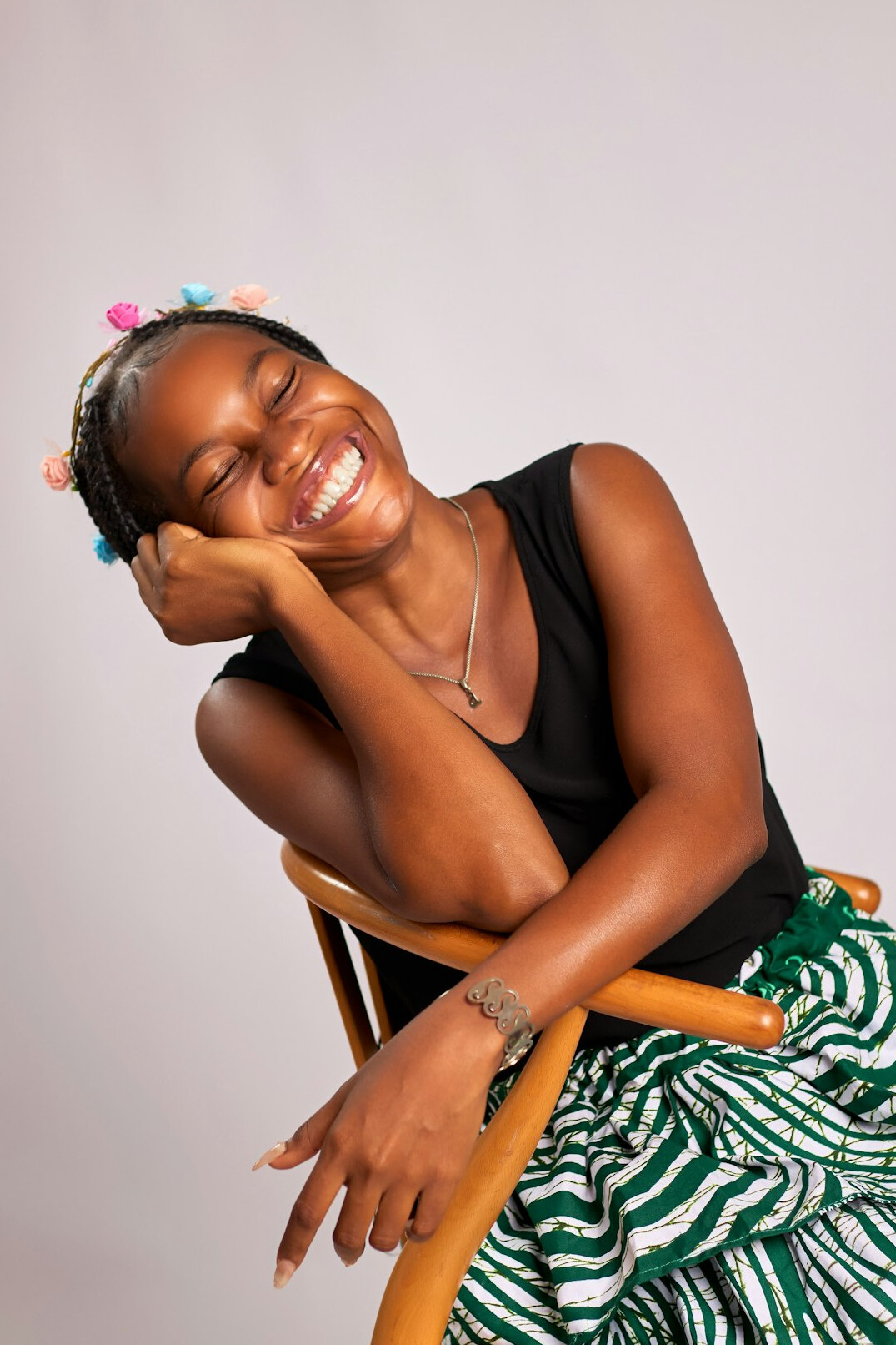 Studio portrait of a confident businesswoman smiling